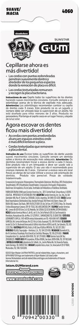 Escova Dental Infantil GUM Patrulha Canina 2