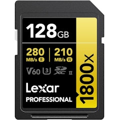 Cartão SDXC Lexar Professional 1800x Gold Series