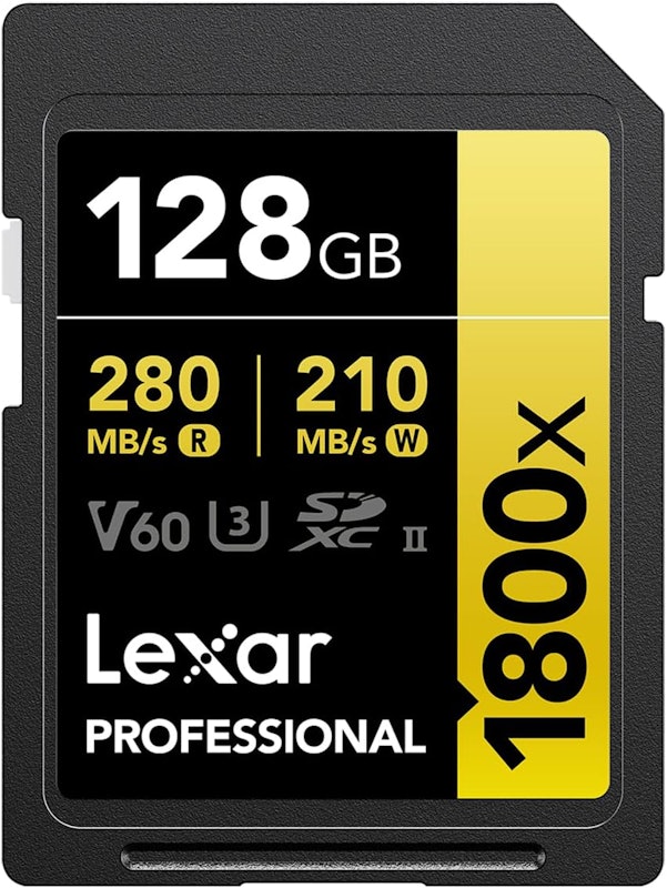 Cartão SDXC Lexar Professional 1800x Gold Series 1
