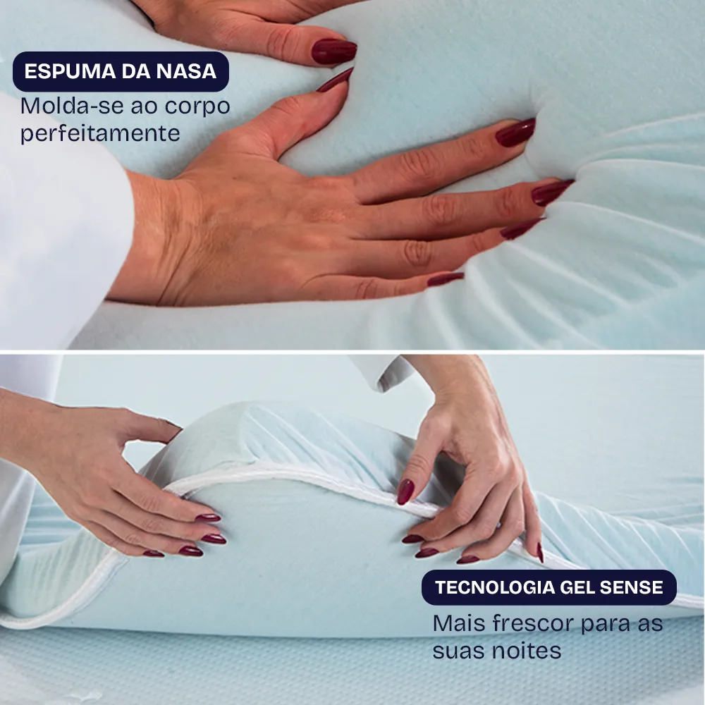 Pillow Top Solteiro Viscoelástico Espuma da NASA BF Colchões 4