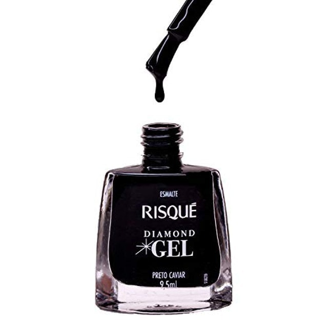 Esmalte Risqué Diamond Gel Preto Caviar 2