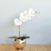FORMOSINHA Arranjo de Orquídea Artificial Branca Vaso Rose Gold 1