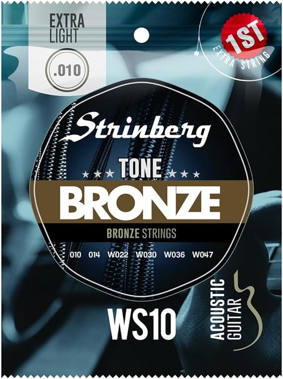 Encordoamento Cordas Violão Aço 010 Strinberg 1