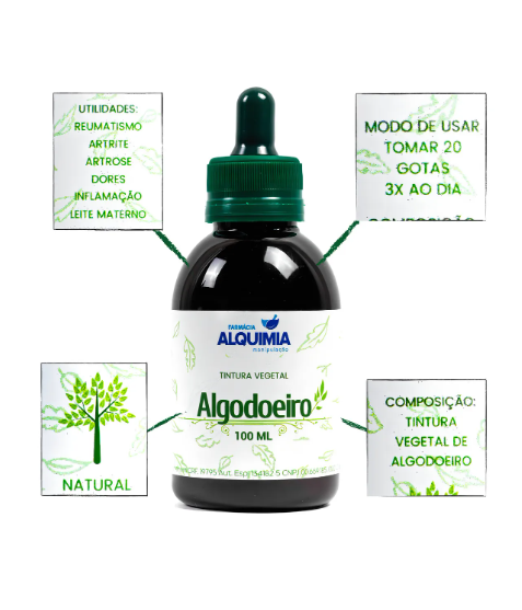 Tintura de Algodoeiro Aumento de Leite Materno 100 ml  2