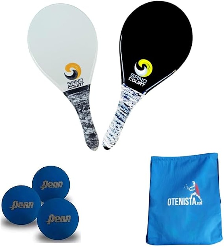 Kit 2 Raquetes de Frescobol Polímero + 3 Bolas 1