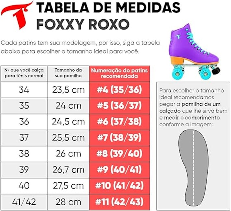 Patins Foxxy Roxo 58 x 32 mm ABEC-5 Traxart 5