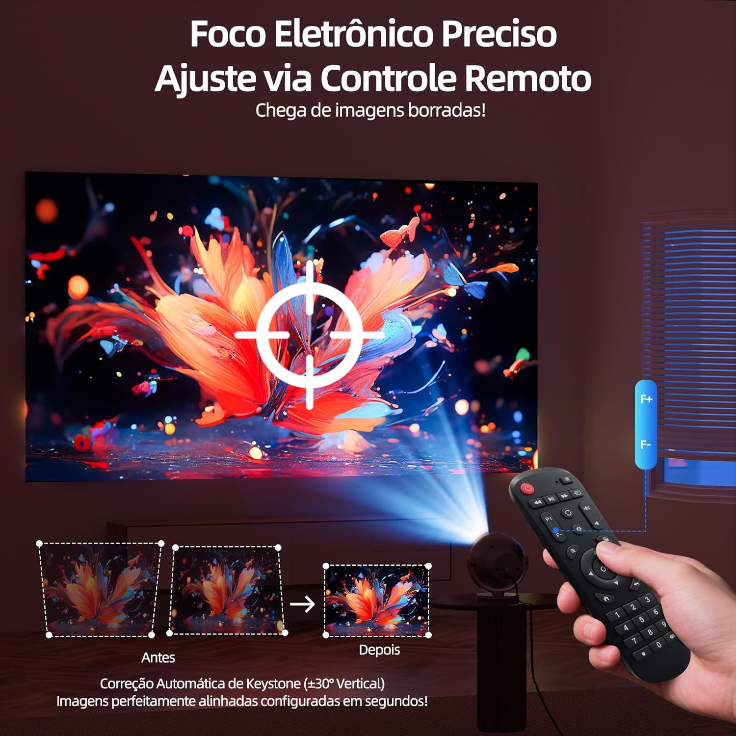 Mini Projetor Portatil 360° Bettdow 3