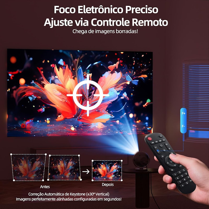 Mini Projetor Portatil 360° Bettdow 3