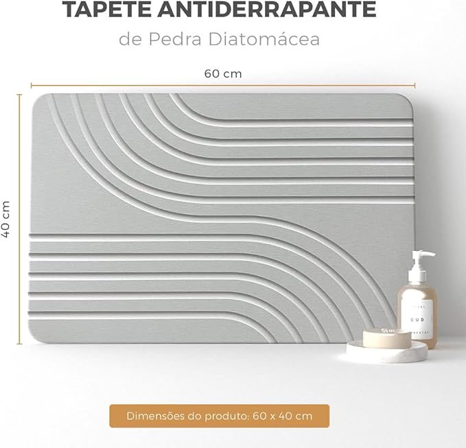 Tapete Banheiro Antiderrapante Impermeavel Pedra Diatomacea 2