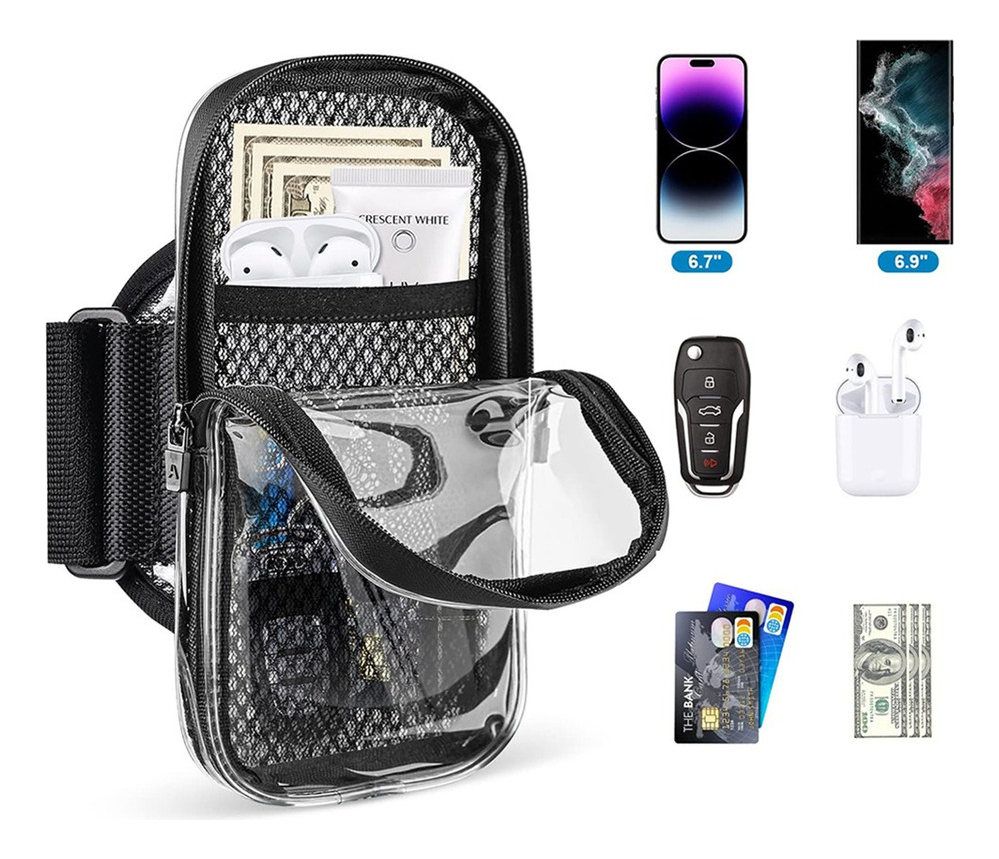 Braçadeira de Suporte para Telefone de Corrida Transparente 5