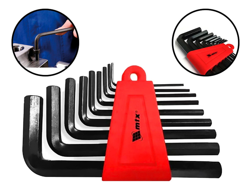 Jogo de Chave Allen Curta 1,5 a 10 mm CRV 9 Peças 3