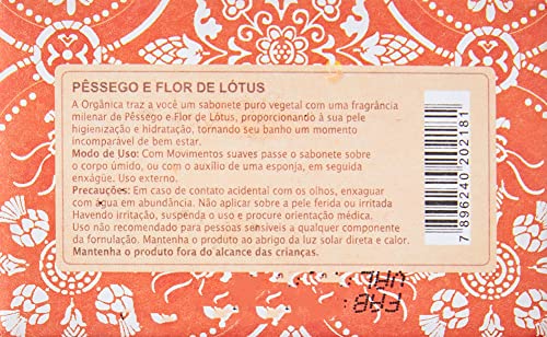Sabonete em Barra Puro Vegetal Pêssego e Flor de Lótus 2