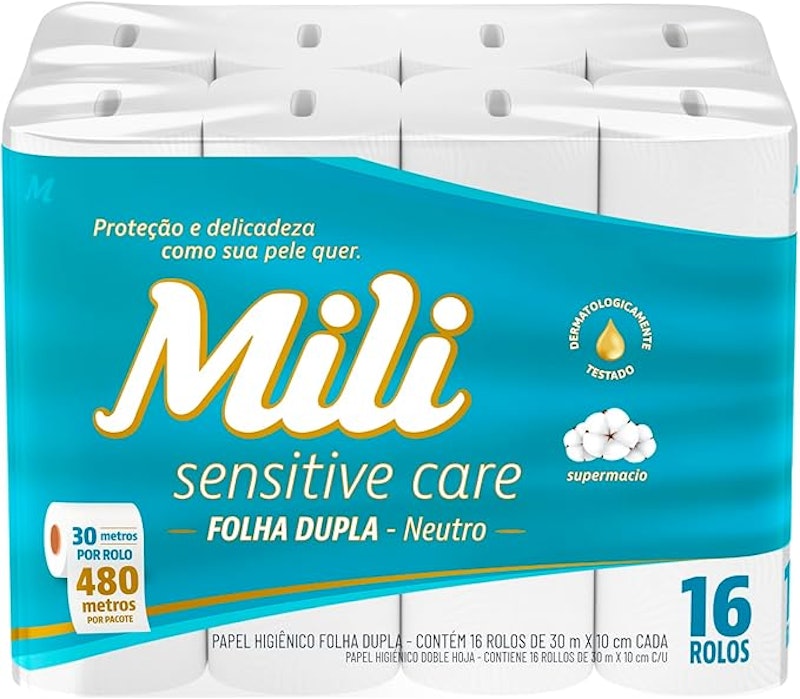 Papel Higiênico Mili Sensitive Care Folha Dupla 1