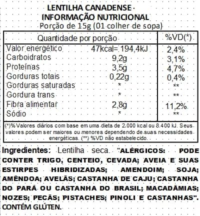 Lentilha Canadense Viva Salute 2