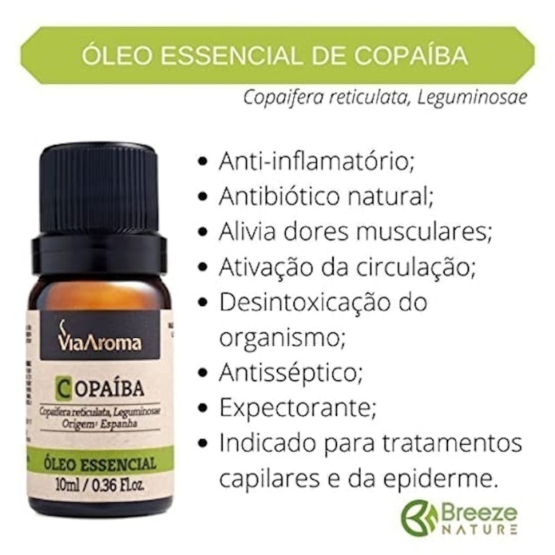 Óleo Essencial de Copaíba Natural 10 ml 2