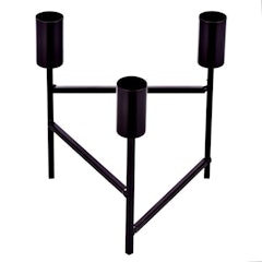 Castiçal de Metal Preto para 3 Velas