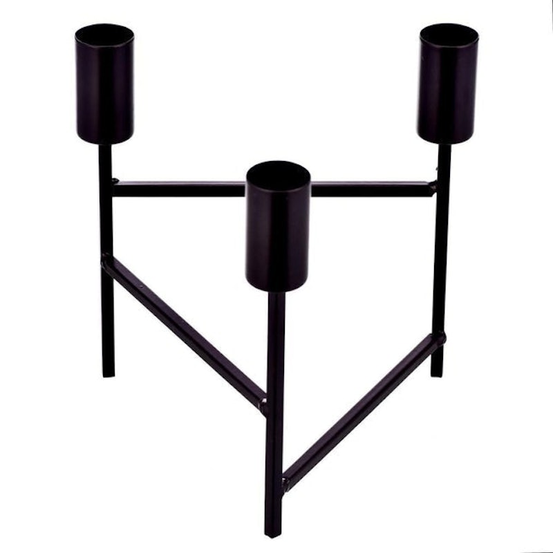 Castiçal de Metal Preto para 3 Velas 1