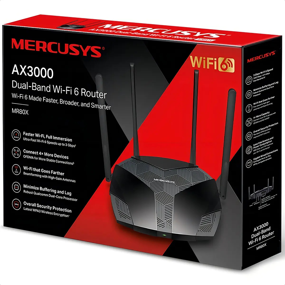 Roteador Wi-Fi 6 Gigabit Dual Band EasyMesh AX3000 4