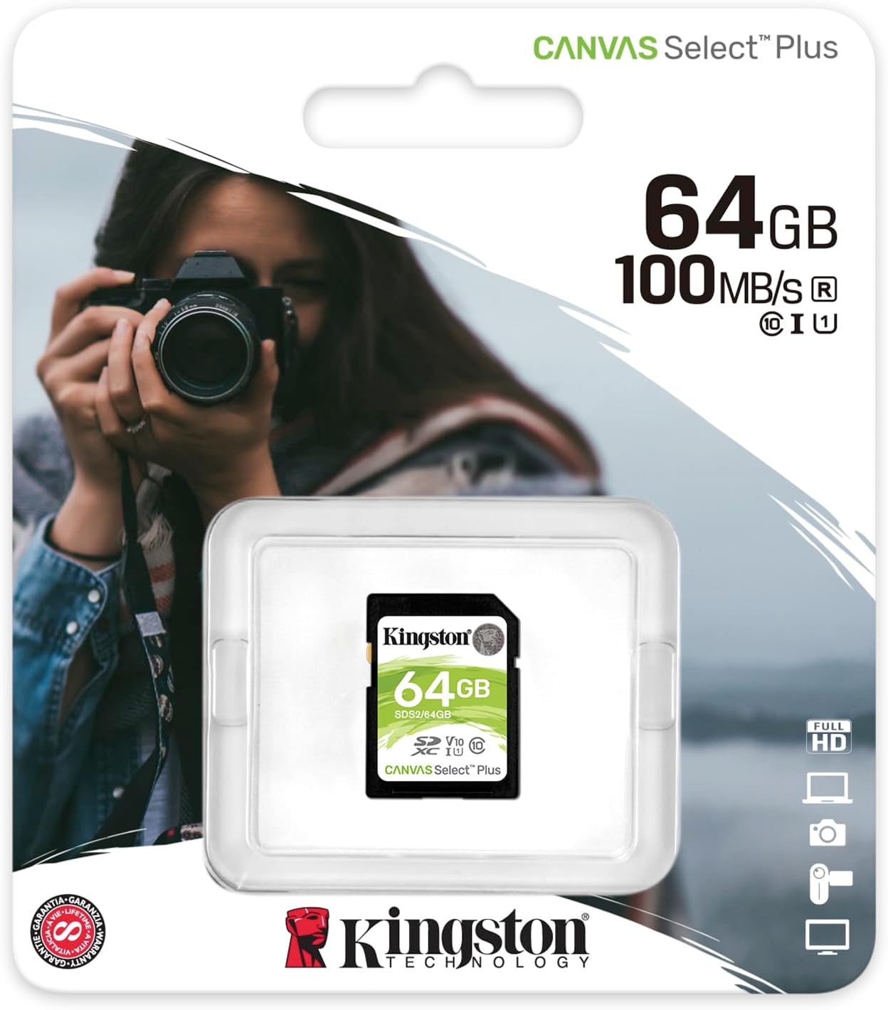 Cartão SD Kingston Canvas Select Plus 2