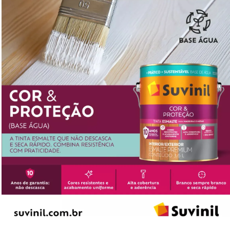 Esmalte Cor & Proteção Brilhante Base Água 2