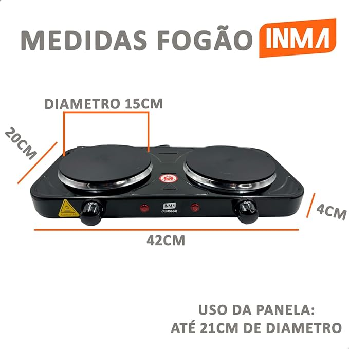 Fogão Elétrico 2 Bocas Inma 2