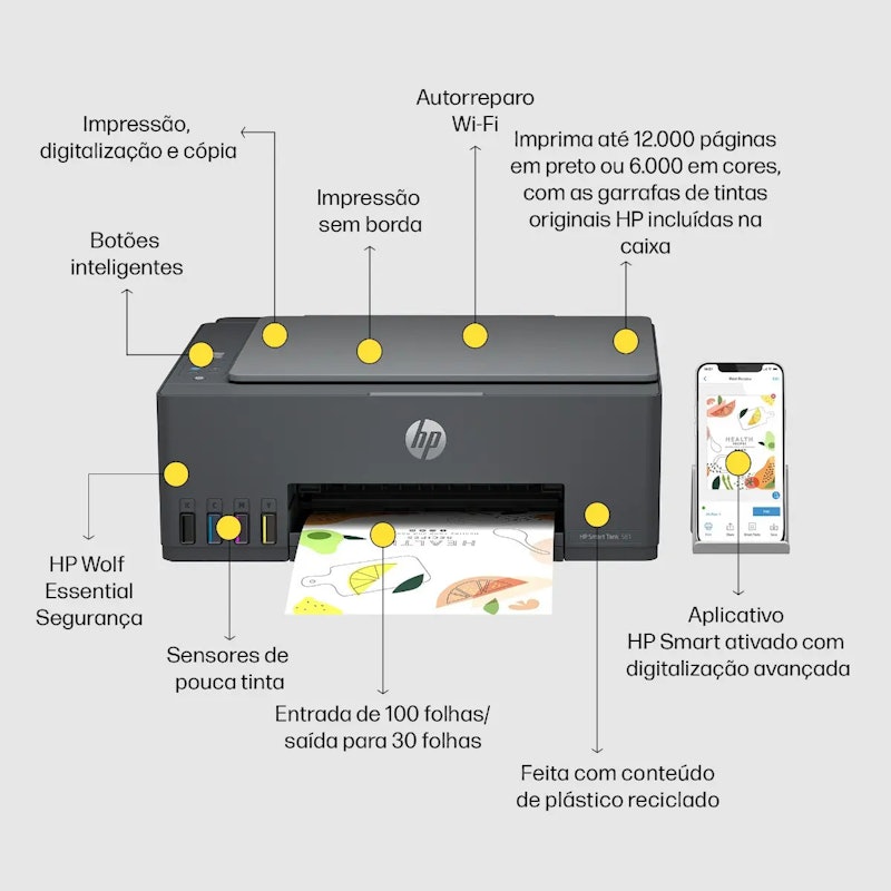 Impressora Multifuncional HP Smart Tank 581 2