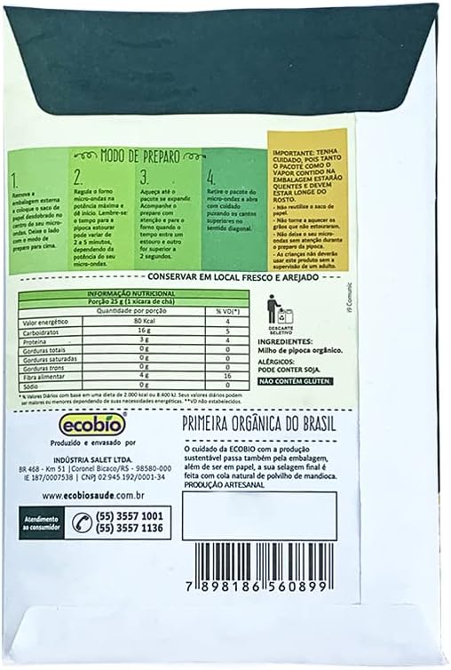 Pipoca Orgânica para Micro-Ondas 2