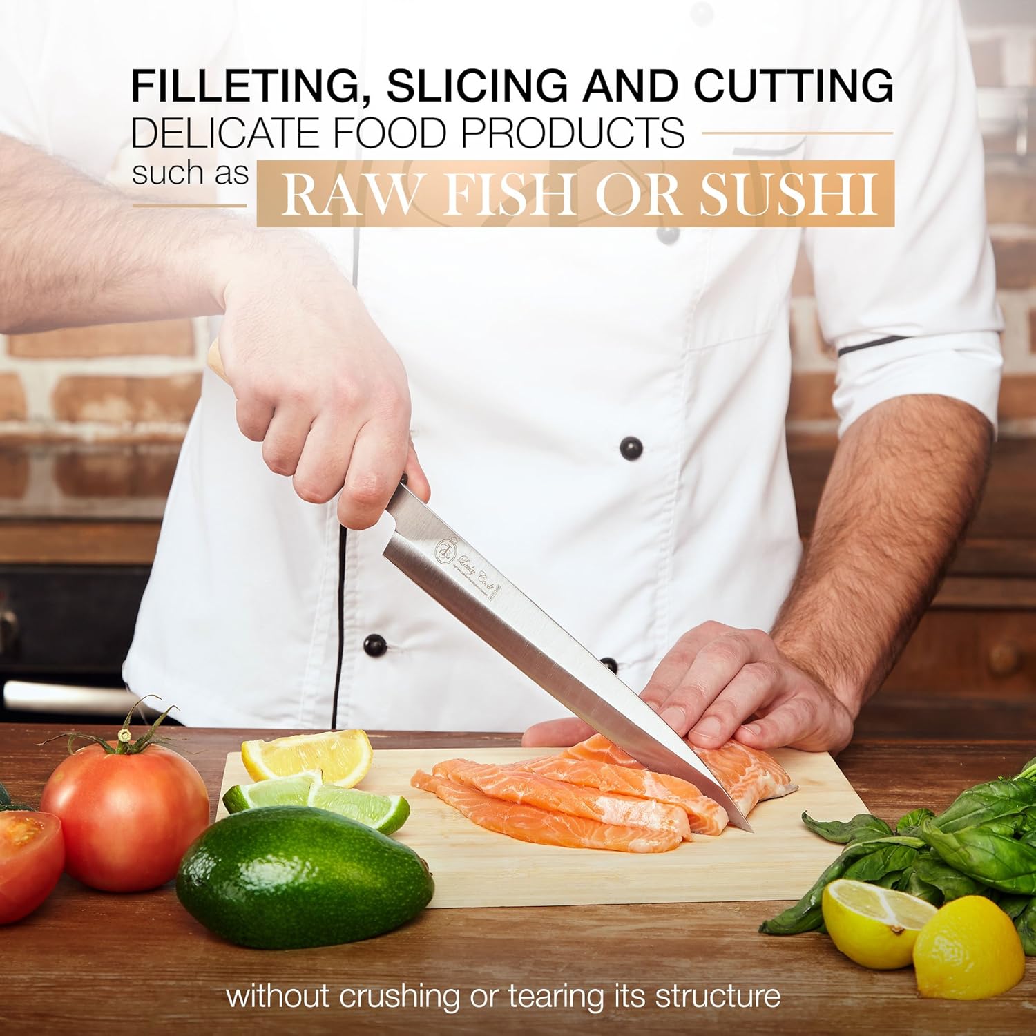 Faca de Sushi e Sashimi Lucky Cook 2