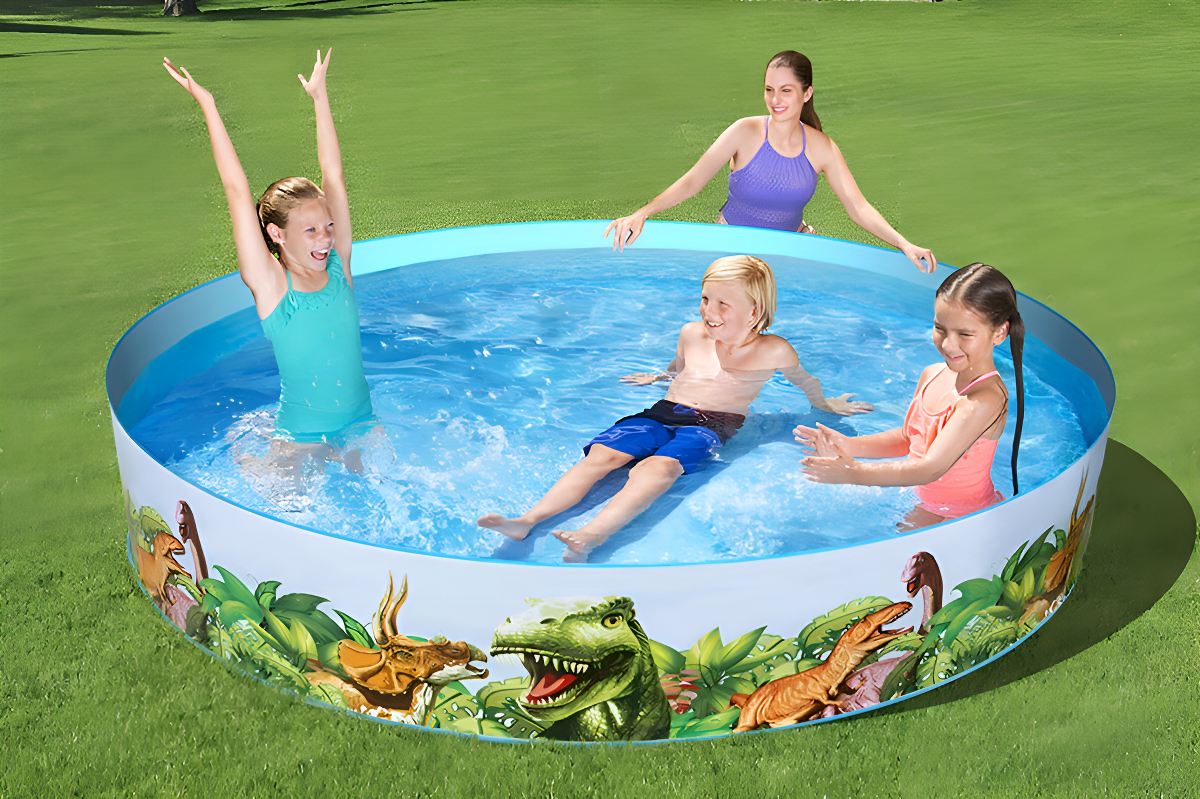 Piscina Infantil Inflável Semirrígida Dinossauro 2074 L 3