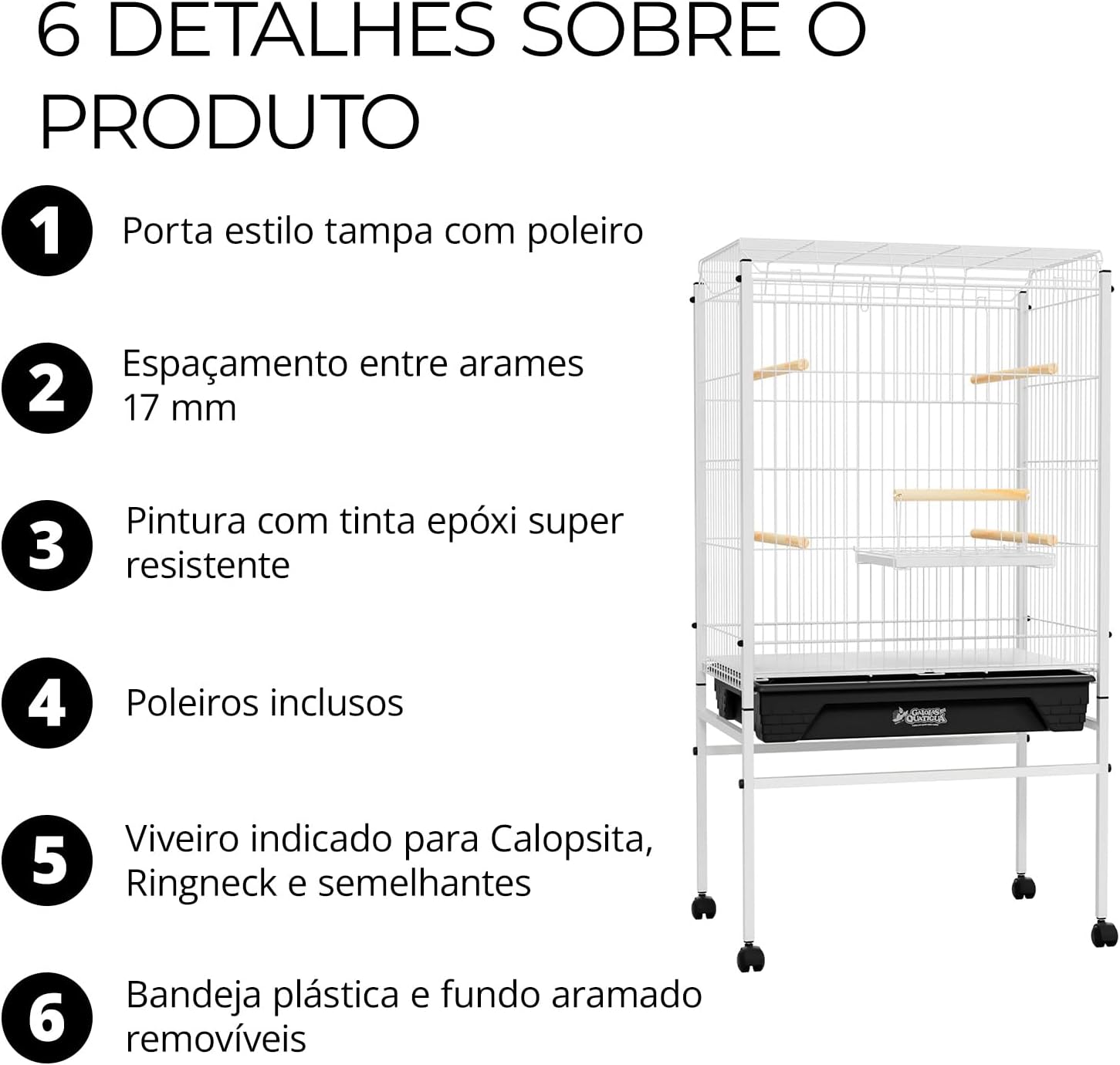 Viveiro Pop 100 para Calopsita 3