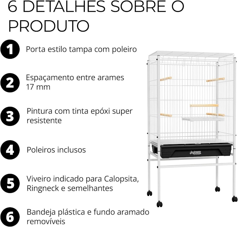 Viveiro Pop 100 para Calopsita 3