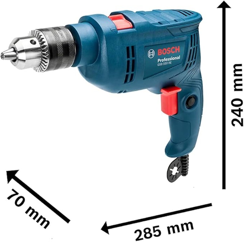 Furadeira de Impacto 550 W com Maleta 5