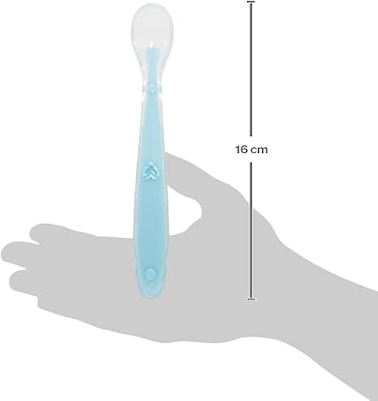Kit Colher Silicone Azul e Verde 3