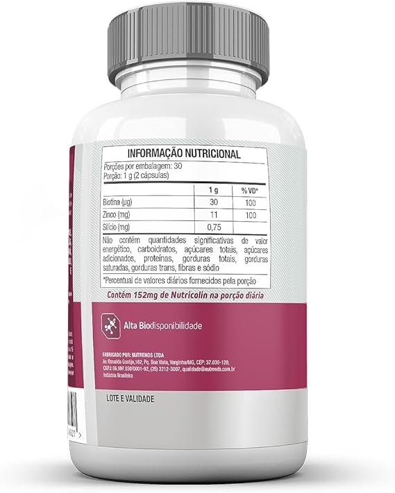 Silício Orgânico Nutricolin + Biotina + Zinco 3