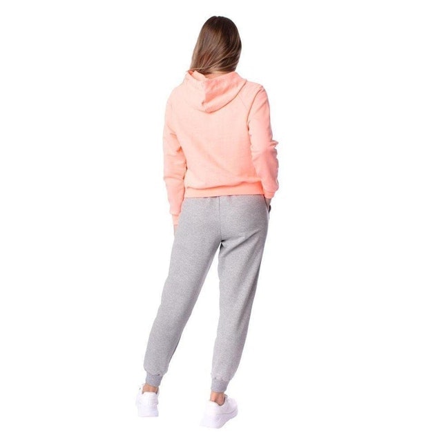 Conjunto Moletom Feminino Laranja e Cinza 2