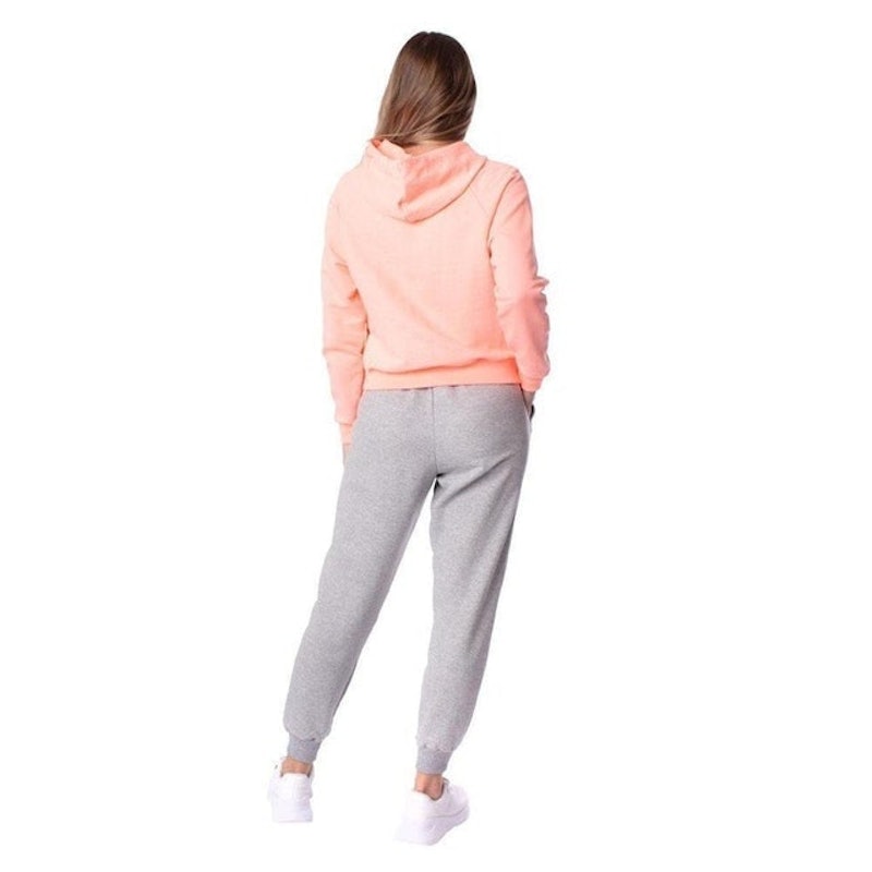 Conjunto Moletom Feminino Laranja e Cinza 2