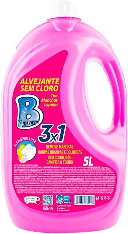 Alvejante sem Cloro Roupas Brancas e Coloridas Barbarex 1
