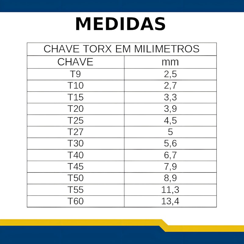 Chaves Torx Longas Tipo L 4