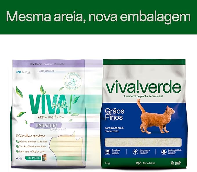 Viva!Verde Areia Higiênica Grãos Finos 2