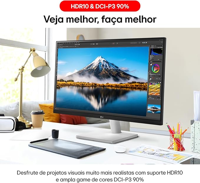Monitor LG UltraFine Tela IPS 4K UHD 27" HDR10 DCI-P3 90% 4