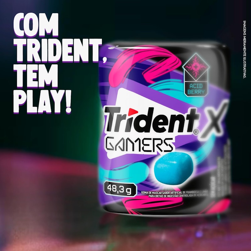 Chiclete Trident X Gamers Acid Berry 5