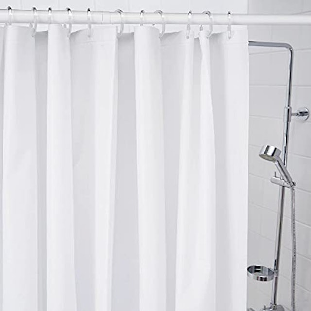 Cortina Box Banheiro Branca PVC Antimofo Resistente 3