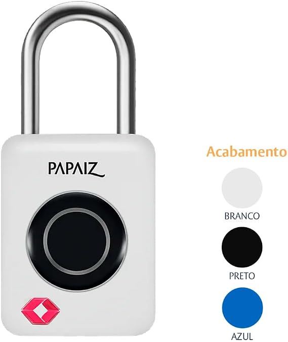 Cadeado Biométrico TSA 35B Branco 4