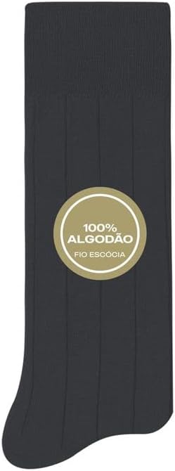 Meia Masculina - 100% Algodão (Grafite) 1