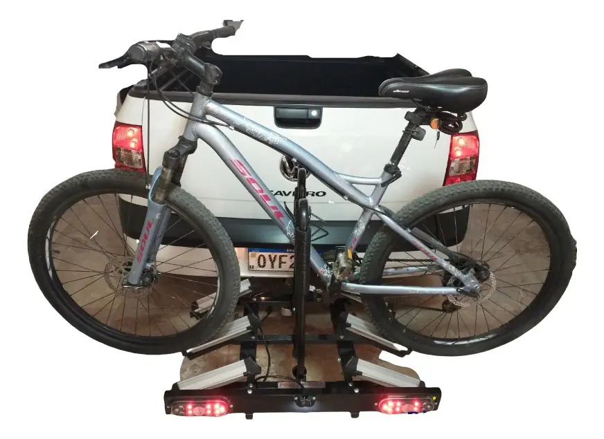 Suporte de Bicicletas Engate Metallini Plataforma 3 Bikes Alumínio LED 3