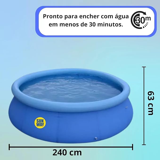 Piscina Inflável PVC 2.490 L 4