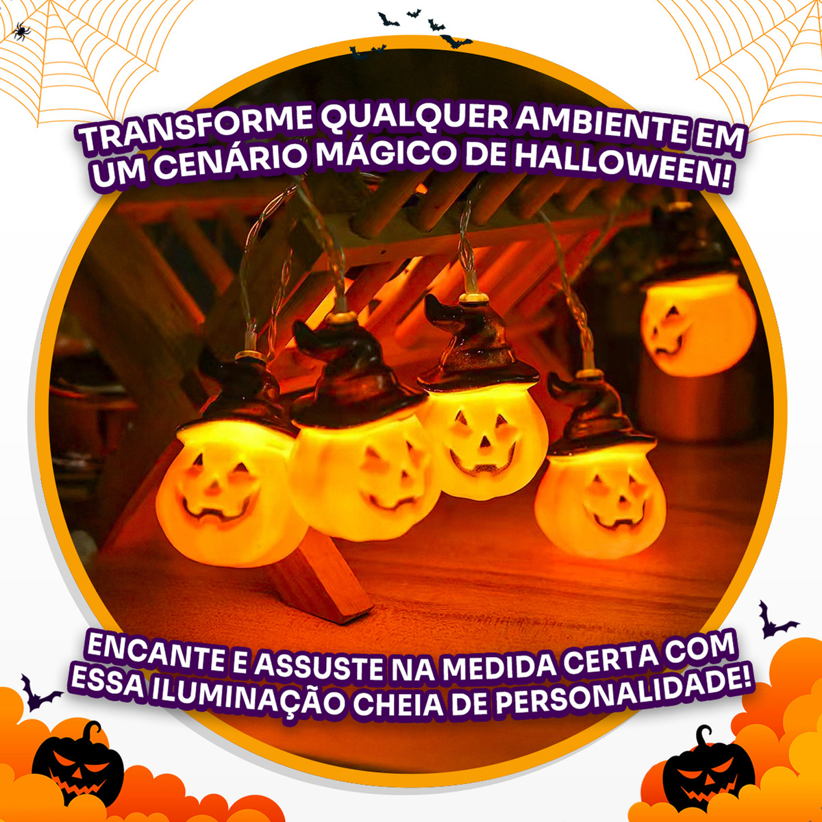 Pisca-Pisca LED Halloween Jack O’Lantern 4