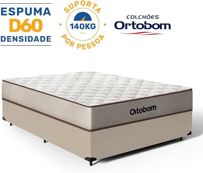 Cama Box com Colchão de Espuma D60 Ortobom Double Face Force Dream 3