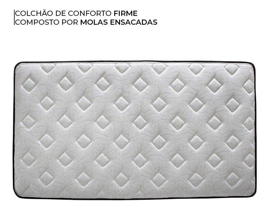 Bicama Box Solteiro com Cama Auxiliar Herval Ness Molas Ensacadas 2