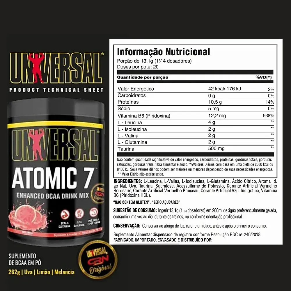 Atomic 7 Universal Nutrition 2